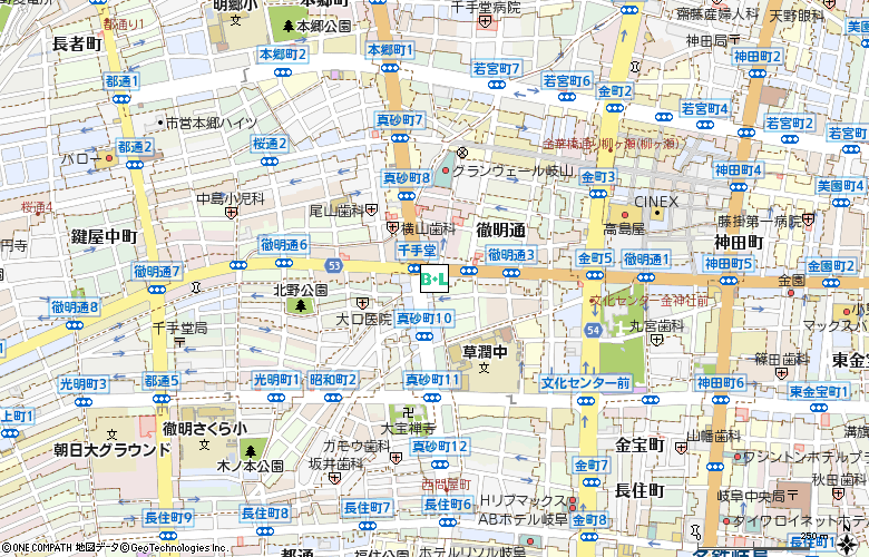 内田コンタクト付近の地図
